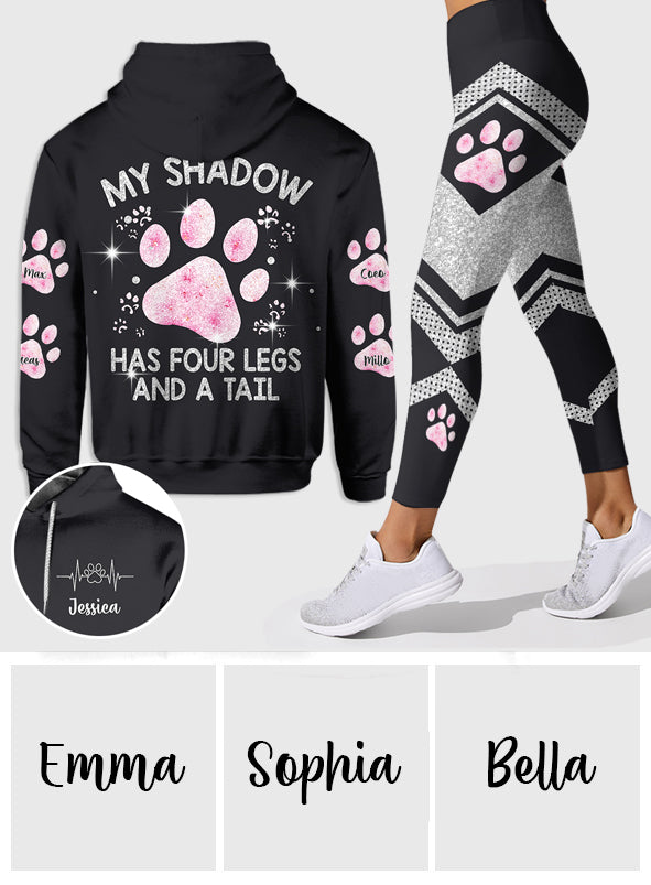 Mon ombre a quatre pattes - Sweat à capuche et leggings personnalisés pour chien