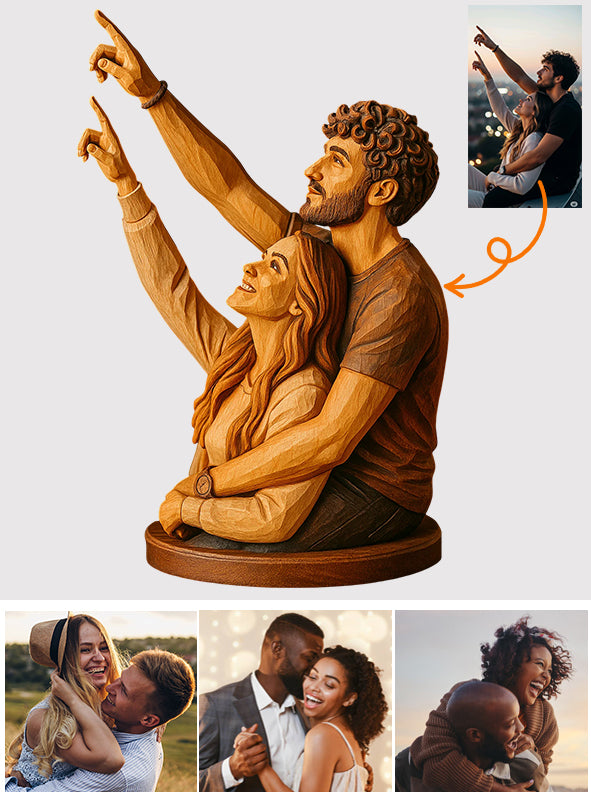 Je t'aime - Plaque acrylique personnalisée pour couple, forme sur mesure