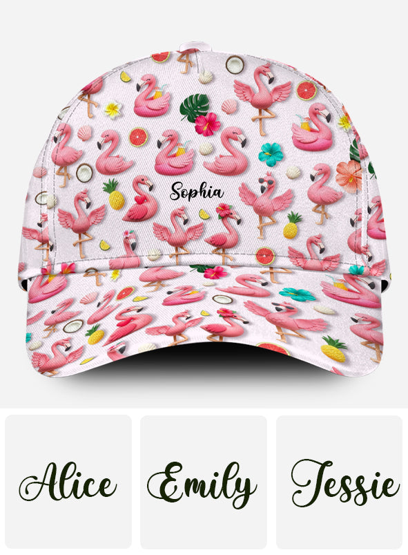 Casquette classique personnalisée « J’adore les flamants roses »