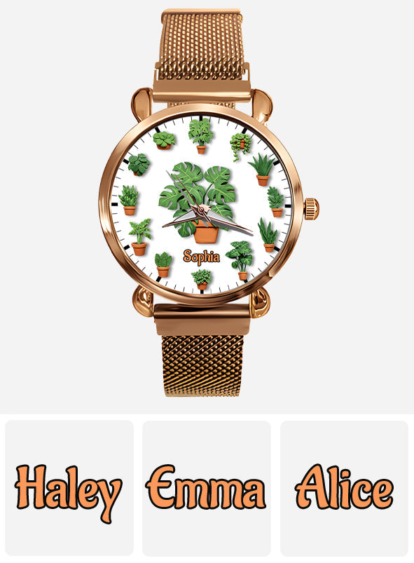 J'ai vraiment besoin de toutes ces plantes - Montre-bracelet personnalisée pour jardinière