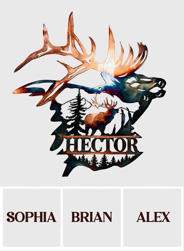 Duck And Elk Metal Wall Art in Country Style-Unique - Personalized Hunting Cut Metal Sign