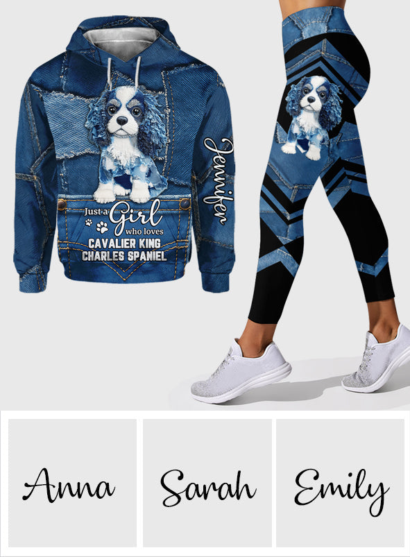 Love Cavalier King Charles Spaniel - Personalized Dog Hoodie and Leggings