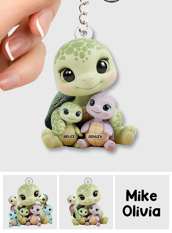 Nous t'aimons - Porte-clés personnalisé pour maman - Forme unique