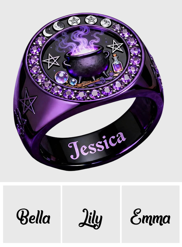 Bague chevalière de sorcière personnalisée - Artisanat de sorcière