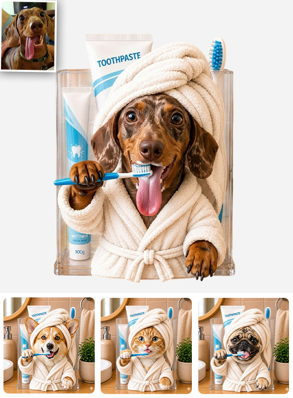 Cadeau pour Amoureux des Animaux - Pot Acrylique Personnalisé pour Chien