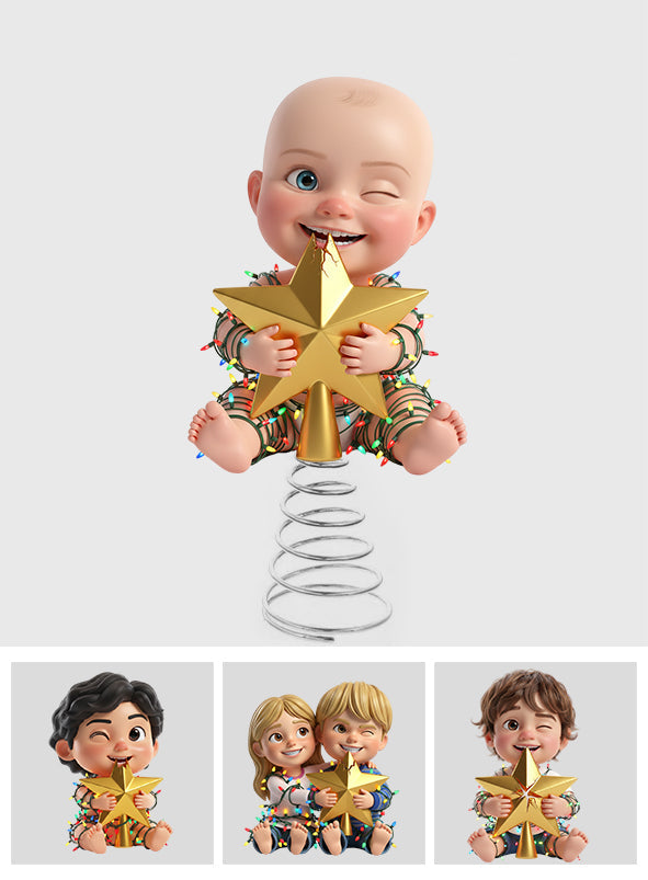 Naughty Kids - Décoration de sapin lumineuse LED personnalisée pour enfant