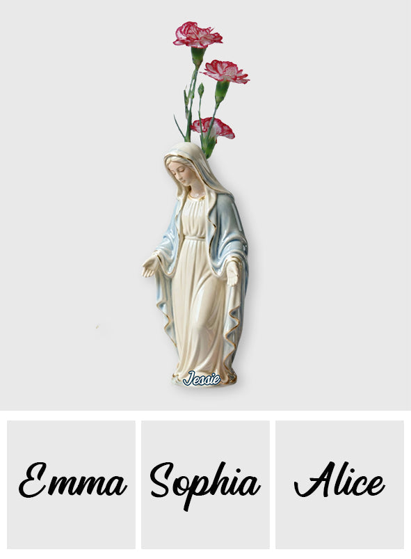 Our Lady - Personalized Christian Custom Shape Acrylic Flower Vase