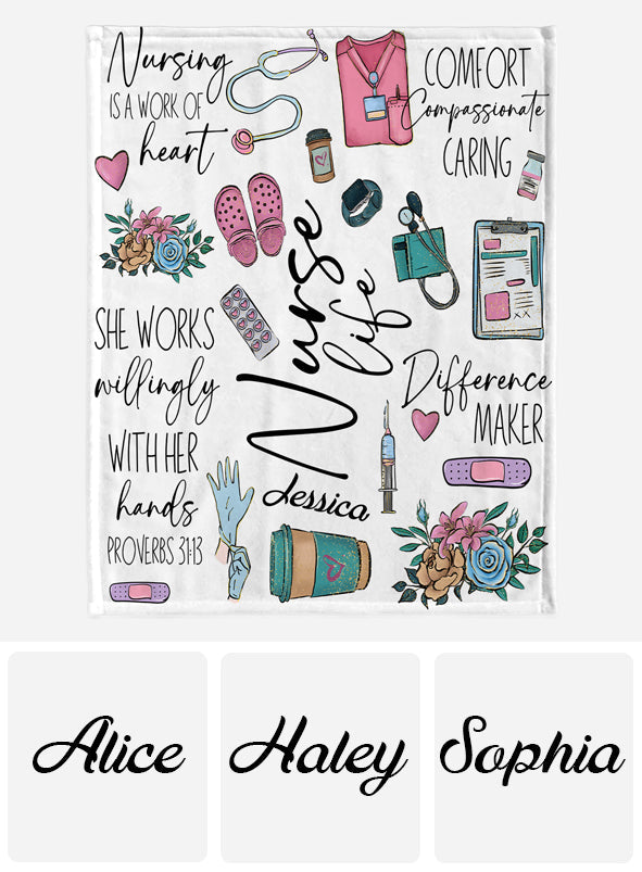 Les soins infirmiers sont un travail de cœur - Couverture personnalisée pour infirmière