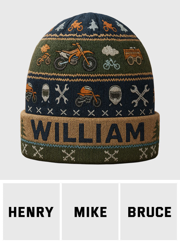 Love Biking - Personalized Dirt Bike Beanie Hat