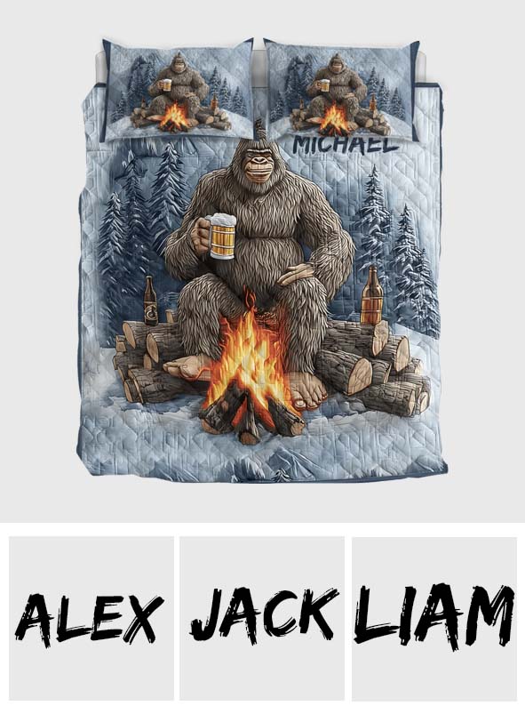 Bigfoot Lovers - Personalized Hiking Quilt Set