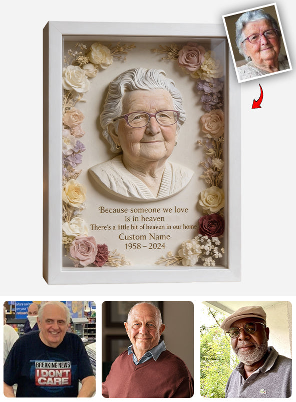 Custom From Any Photo - Memorial Flower Box - Personalized Memorial Custom Shaped Acrylic Plaque