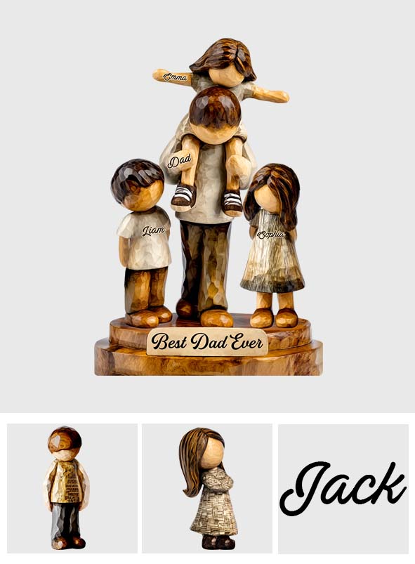 Best Dad Ever - Personalized Father Custom Shaped Acrylic Plaque