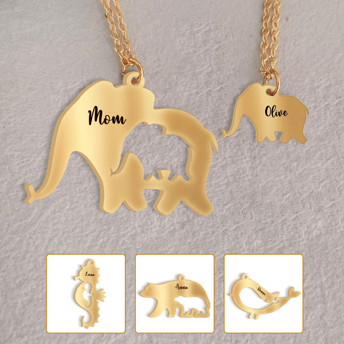 Bonne fête des mères ! Collier pendentif personnalisé assorti pour maman