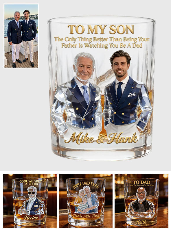 Cadeau Cool Pour Papa, Cadeau de Fête des Pères - Verre à Whisky Personnalisé