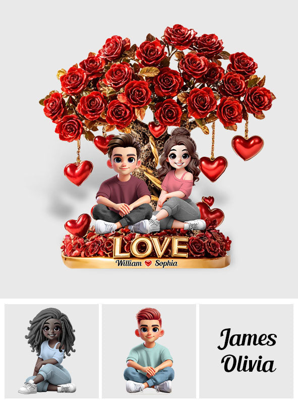 I Love You - Personalized Couple Custom Shaped Acrylic Plaque