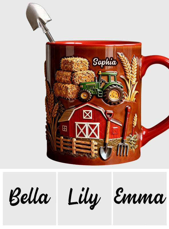 Farmer Life - Personalized Farmer Set Accent Mug with Acrylic Stirrers