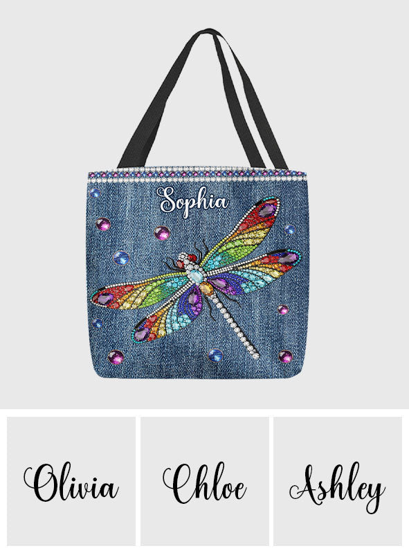 Beautiful Dragonfly - Personalized Dragonfly Tote Bag