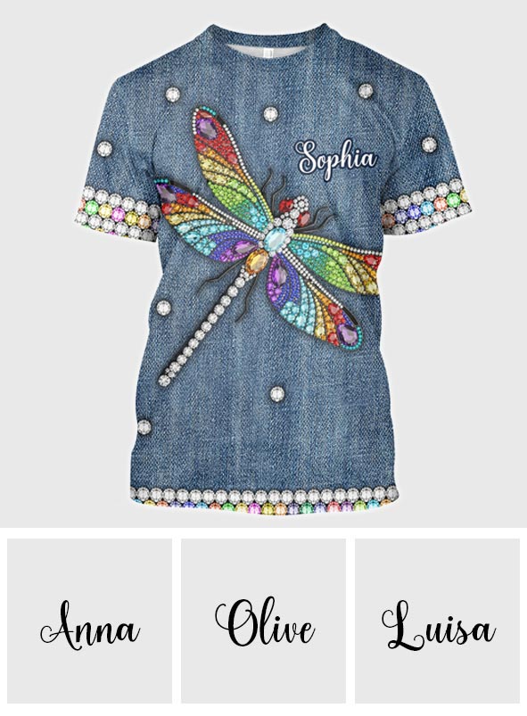 Beautiful Dragonfly - Personalized Dragonfly All Over Shirt