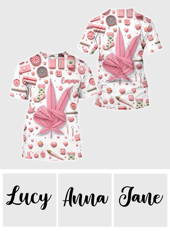 Il est 4h20 quelque part - T-shirt personnalisé « Weed All Over »