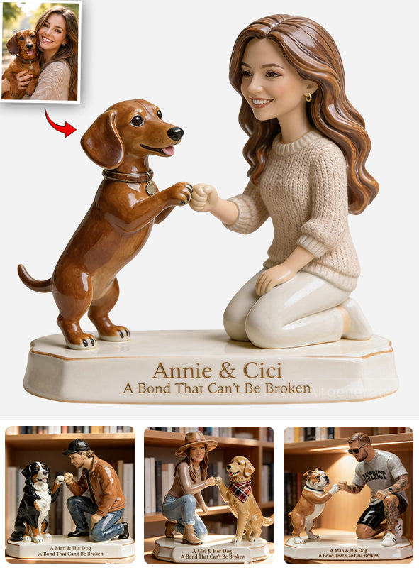 Un lien indéfectible - Plaque en acrylique personnalisée en forme de chien
