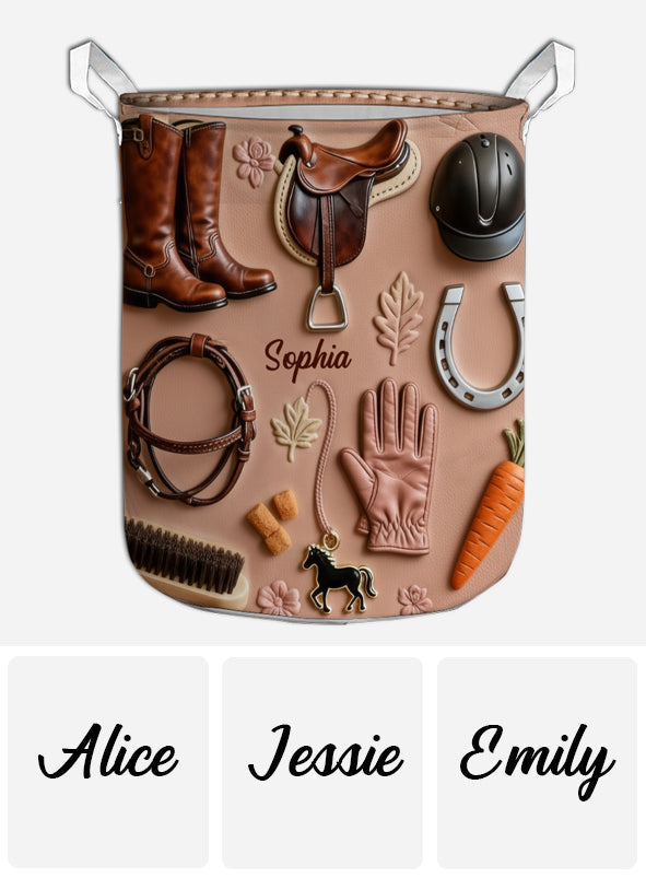 J'adore les chevaux - Panier de rangement personnalisé pour chevaux