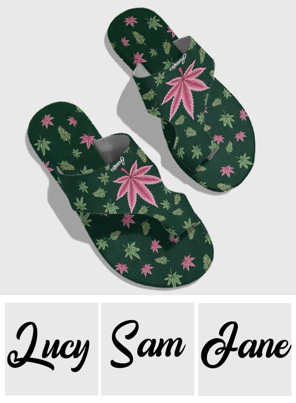 Stoner Chick - Personalized Weed Open Toe Sandals