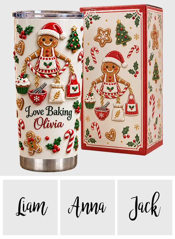 Love Baking Christmas Gift - Personalized Baking Tumbler With Gift Box