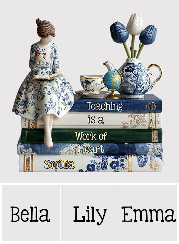 Enseigner, c'est un travail de cœur - Plaque acrylique personnalisée pour enseignants