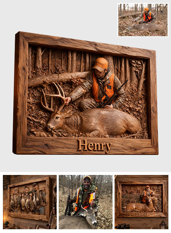 Love Hunting - Personalized Hunting Custom Shaped Wood Sign