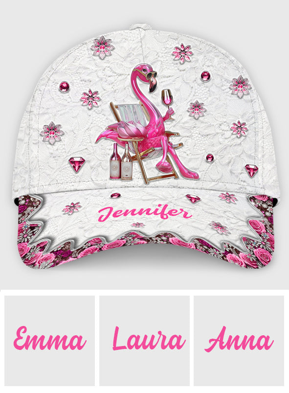 Be a Flamingo In a Flock of Pigeons - Personalized Flamingo Classic Cap
