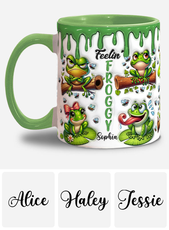 Fellin' Froggy - Personalized Frog Accent Mug