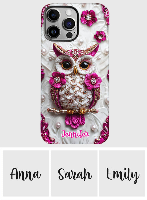 Magnifique hibou - Coque de téléphone personnalisée avec motif hibou intégral