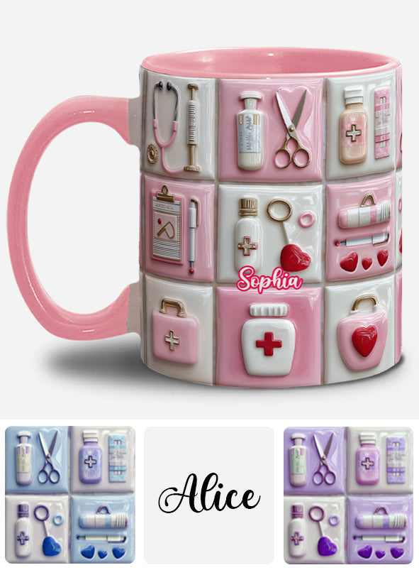 J'adore la vie d'infirmière - Mug personnalisé « J'aime la vie d'infirmière »