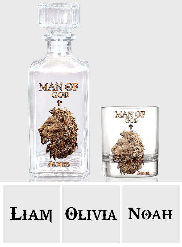 Homme de Dieu - Coffret carafe à whisky chrétienne personnalisée