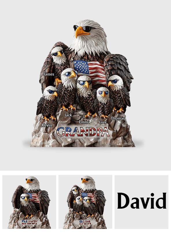 Strong Papa - Personalized Father Custom Shaped Acrylic Plaque