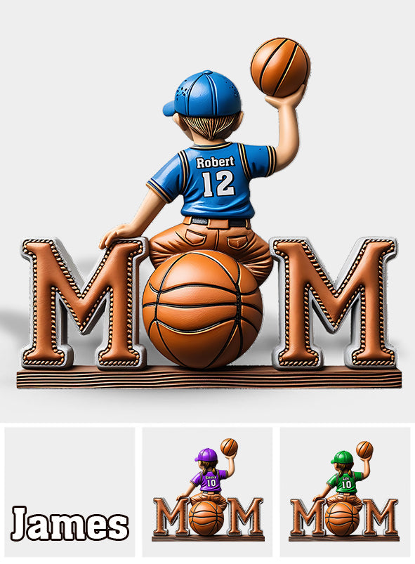 Basketball Mom - Personalized Mother Custom Shaped Acrylic Plaque