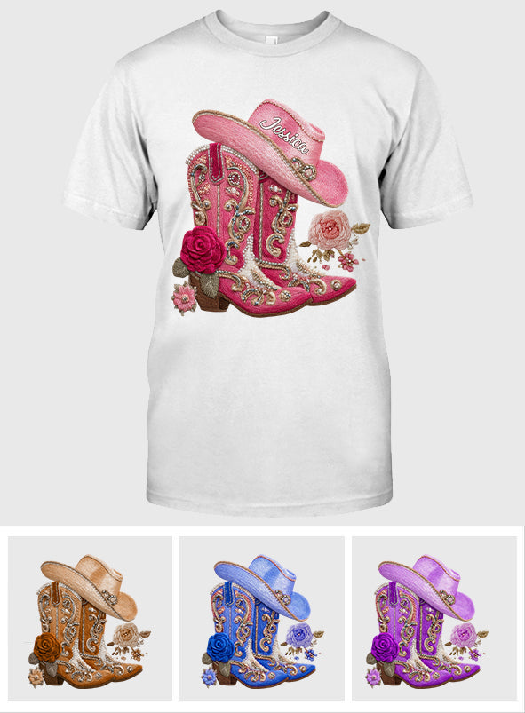 Bottes de cowgirl - T-shirt et sweat à capuche personnalisés pour cowgirl