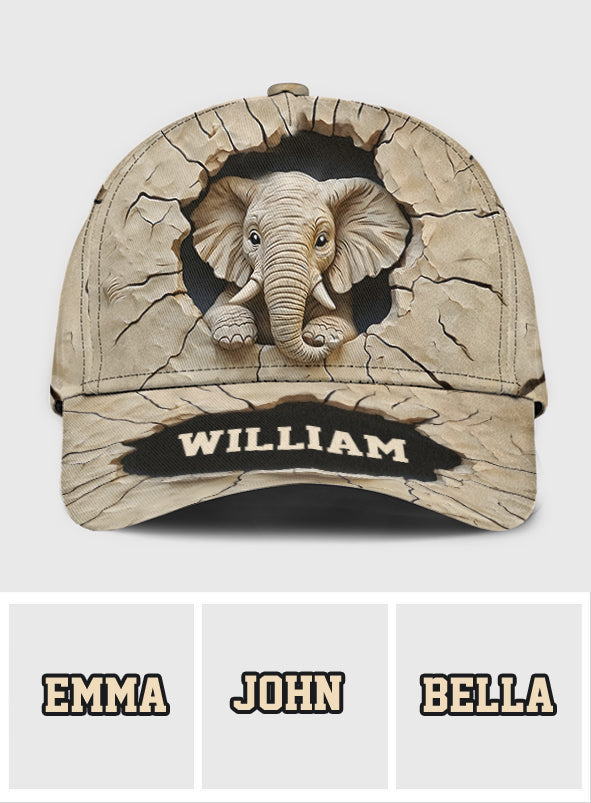 Love Elephant - Personalized Elephant Classic Cap