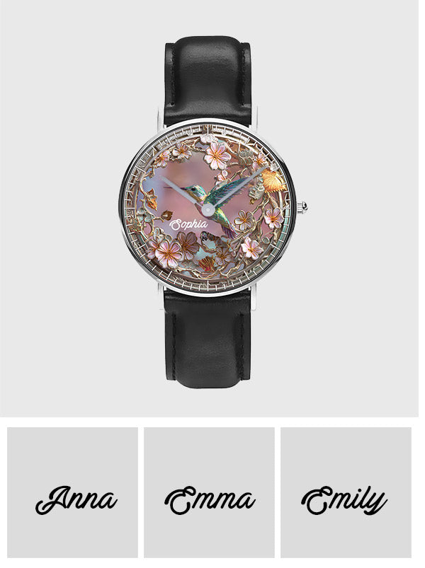 Beautiful Hummingbird - Personalized Hummingbird Women Hand Watch