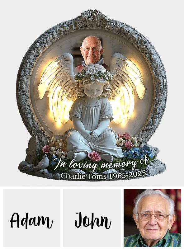 Forever in Our Hearts - Personalized Memorial Custom Shaped Acrylic Plaque