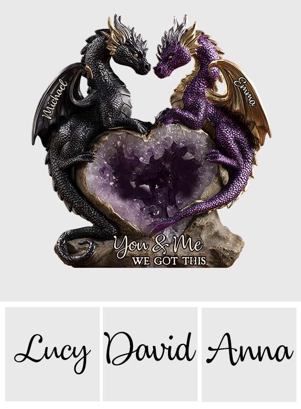 Toi et moi, on gère ! - Plaque acrylique personnalisée en forme de dragon