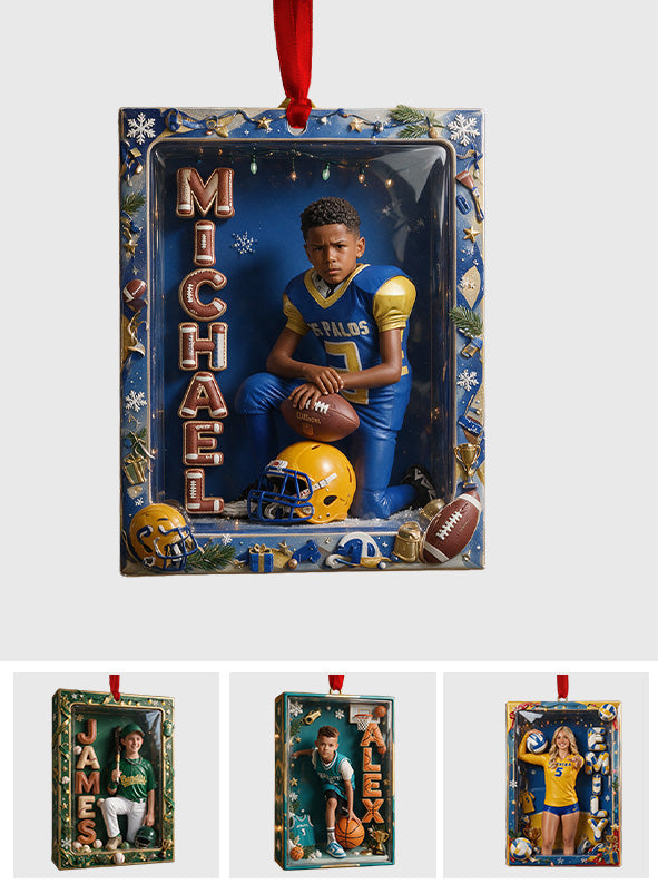 Ornement de Football Personnalisé - Tous Sports : Football, Baseball, Volleyball, Basketball...