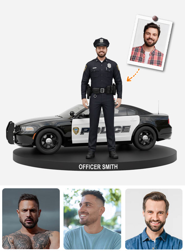 Servir et protéger - Plaque acrylique personnalisée pour policier