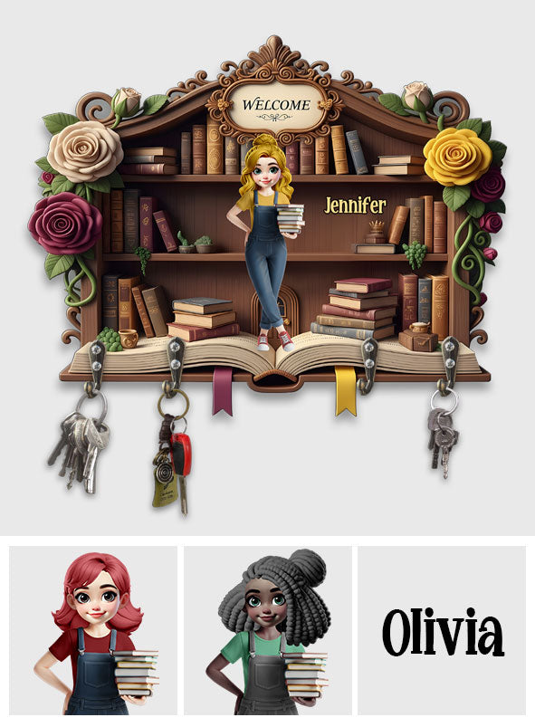 Bienvenue dans mon havre de paix - Porte-clés personnalisé en forme de livre