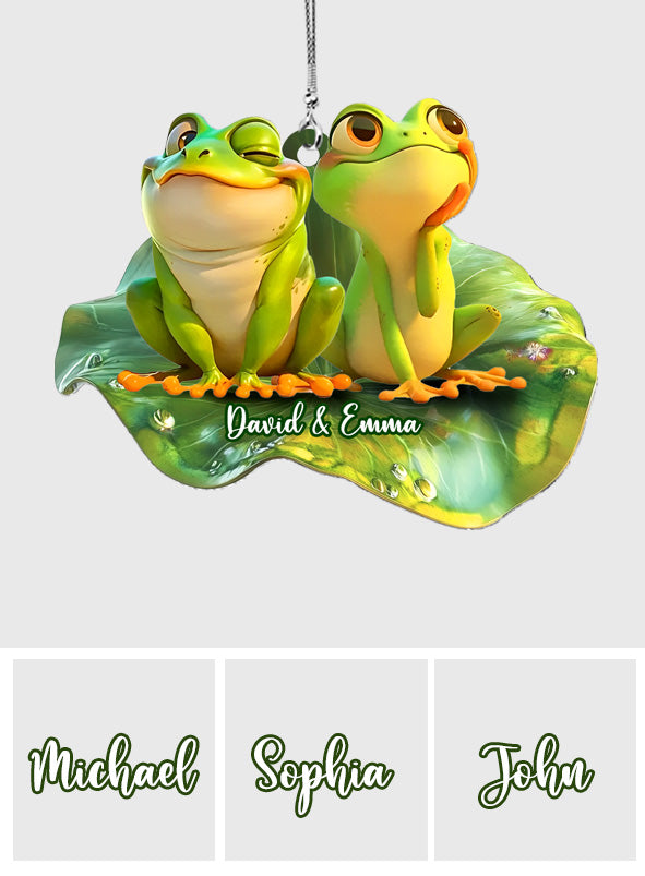 Frog Couple - Personalized Frog Car Ornament