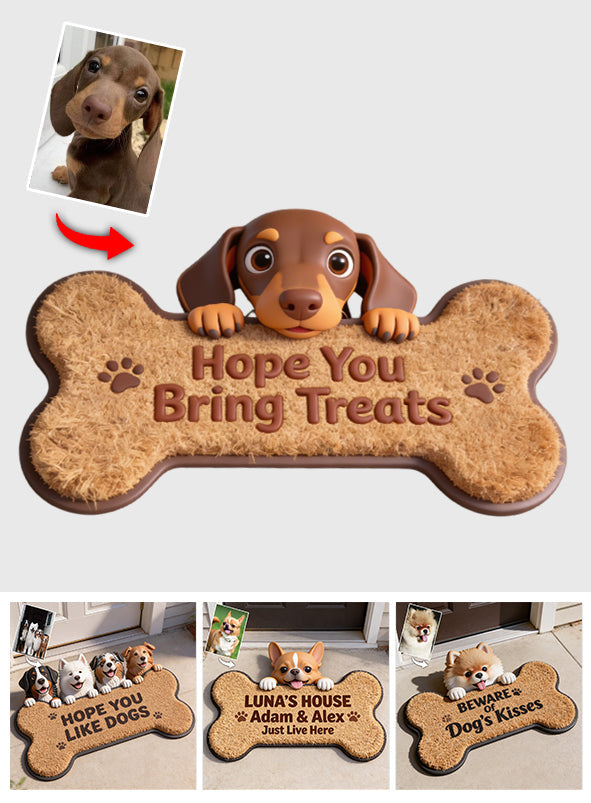 Pet Welcome Doormat, Custom From Any Photo - Personalized Dog Shaped Doormat/ Rug