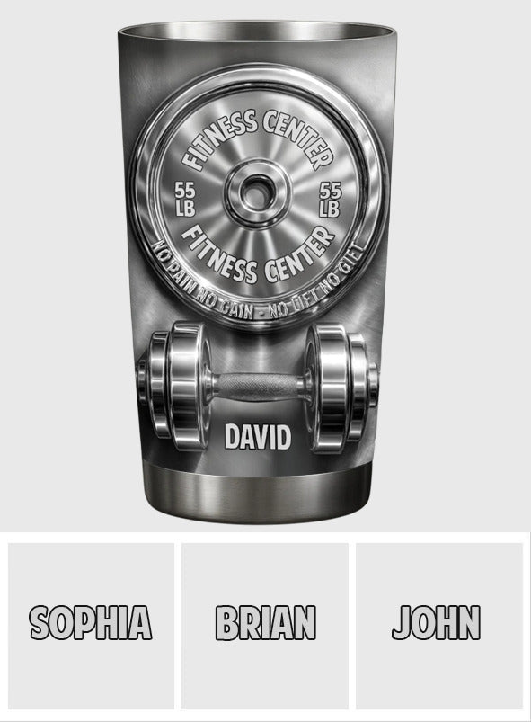 Pas de douleur, pas de gain - Gobelet isotherme de fitness personnalisé