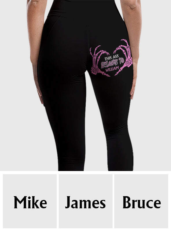 Ce fessier appartient à - Leggings personnalisés pour couples