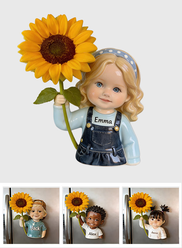 Joie Florissante - Vase Magnétique Personnalisé pour Enfants