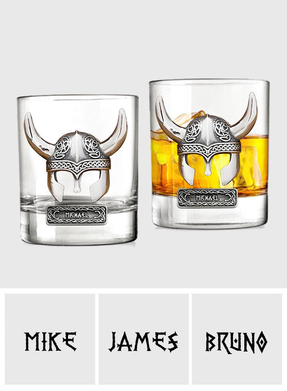 Vikings Drink Whiskey - Personalized Viking Whiskey Glass